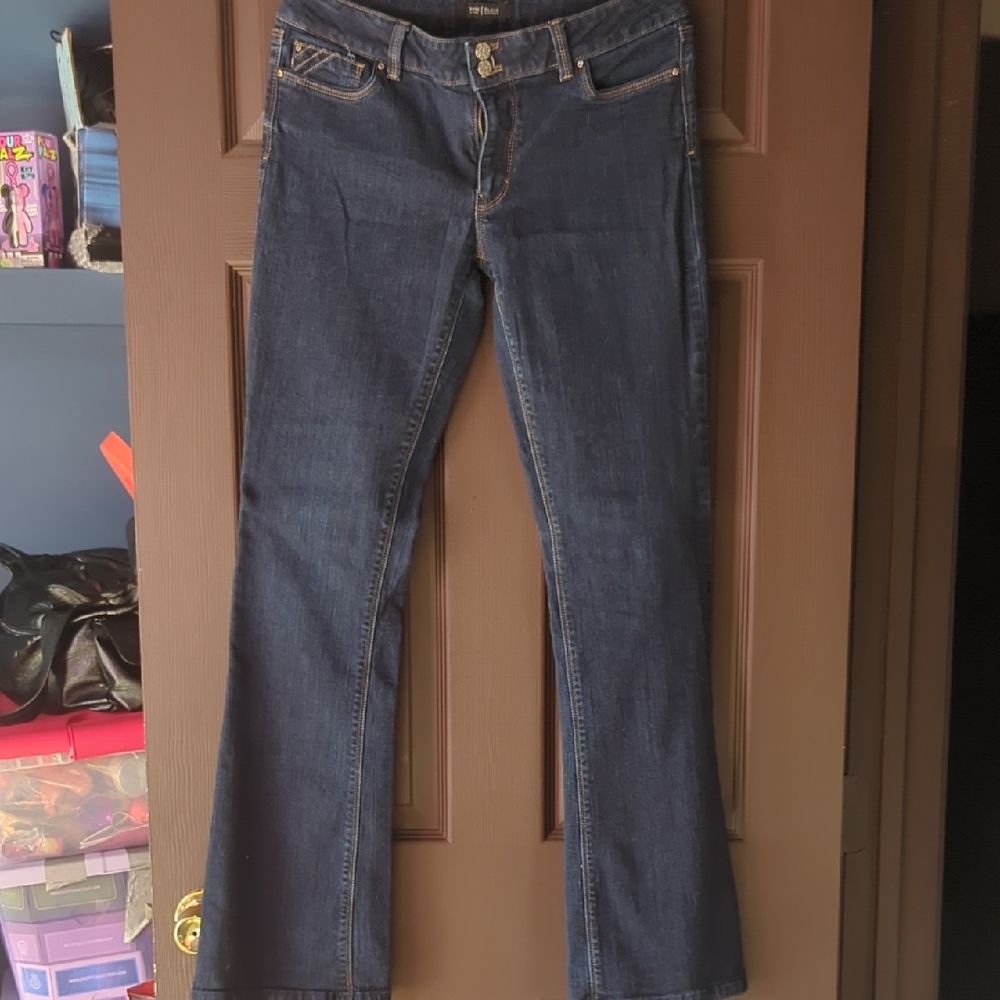 White House Black Market Dark Blue Flare Jeans